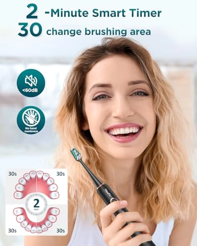 Y05U - 8 Toothbrush Heads 90 Days Battery Life 5 Brushing Modes