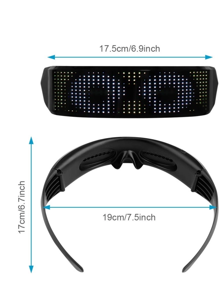 LED Glasses - Bluetooth 4.0 RGB USB Rechargeable