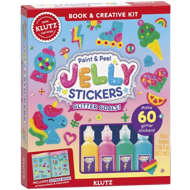 KLUTZ PRESS INC Paint & Peel Jelly Stickers - Glitter Goals!