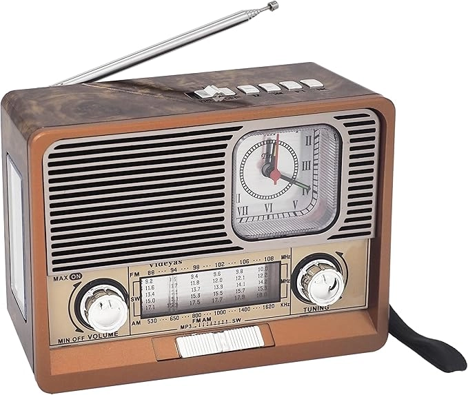 MHR Retro Vintage FM - Bluetooth Portable Rechargeable