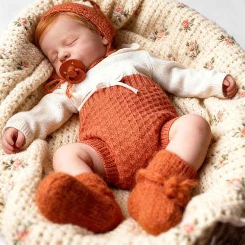 LOULOU Reborn Baby Doll - 20 Inch Soft Cloth Body & Vinyl Limbs Sleeping Ages 3+