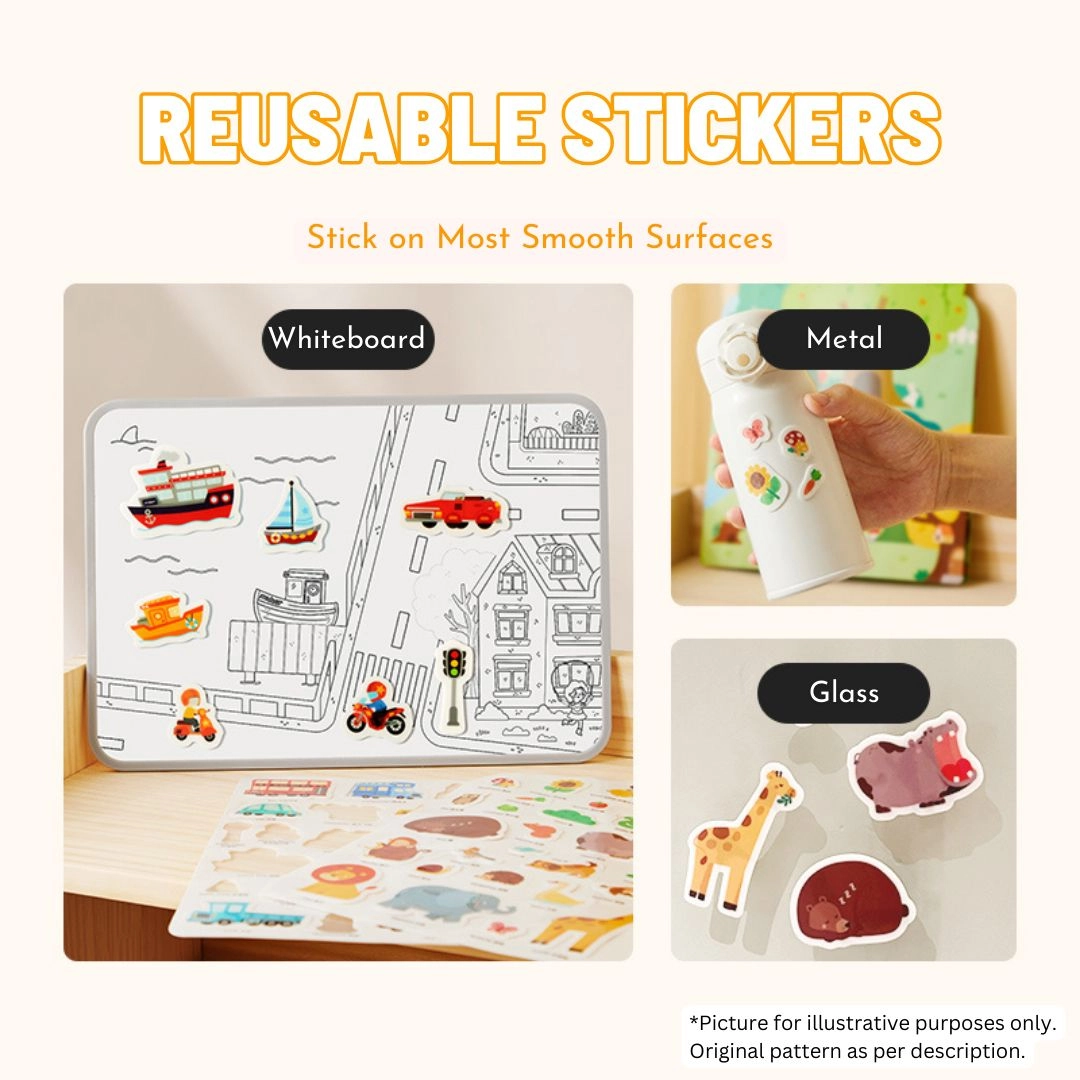 Bustling Traffic Reusable Sticker Pad