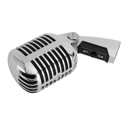 Classic Retro Style Zinc Alloy Self Tensioning Rotating Rack Wired Microphone