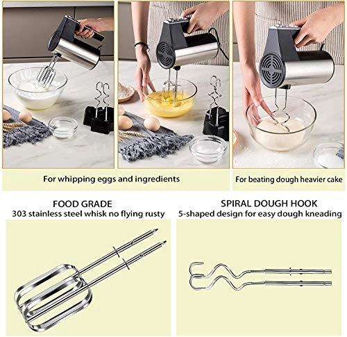 Hand Mixer - 5-Speed Silver+Black