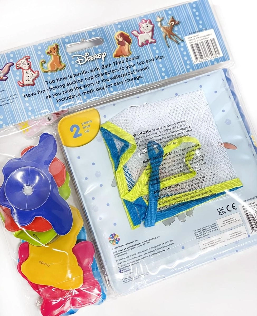 Disney Baby Bath Time Books - Waterproof 6 suction cup figures