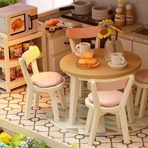 Villa garden DIY house - 42 * 34 * 32cm With music Dust cover