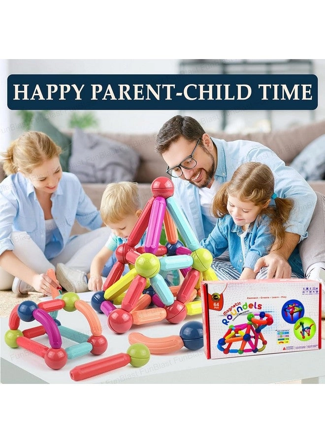 Magnetic Sticks - Construction 64pcs