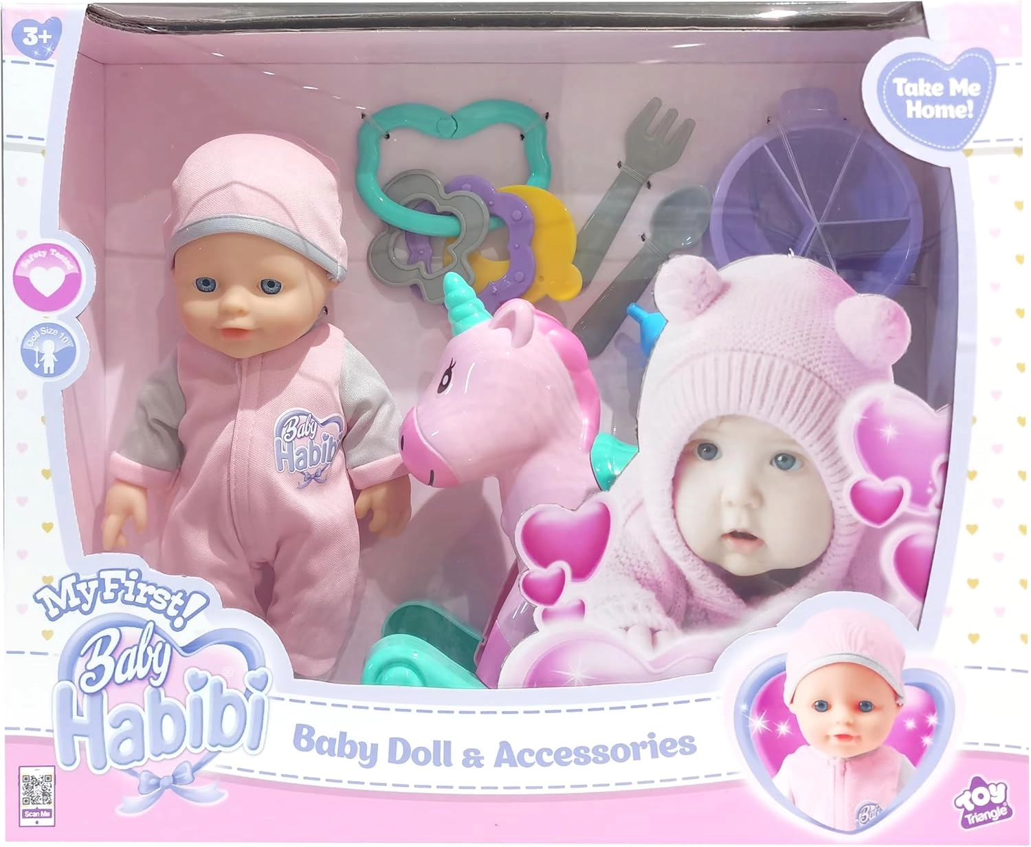 COLOR LAND CHILDRENS TOYS CENTER LLC Fashion Doll - 10Inch + Rocking Horse + Accessories Ages 3+