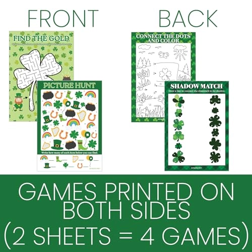 Matching + Connect The Dots + Picture Quiz + Maze - 4 years and up 50 pieces