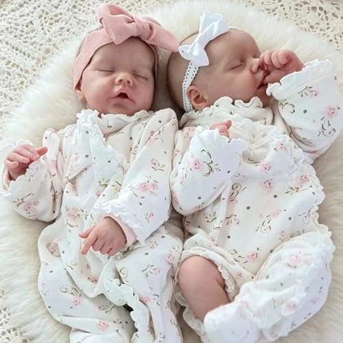 Reborn Twins Baby Dolls - 18 inch Full Body Vinyl Ages 3+