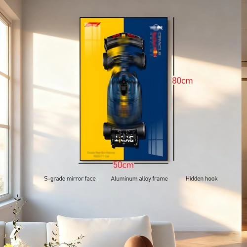 Racing Car Exhibition Wall Plaque (42206) - 50 x 80cm Style D