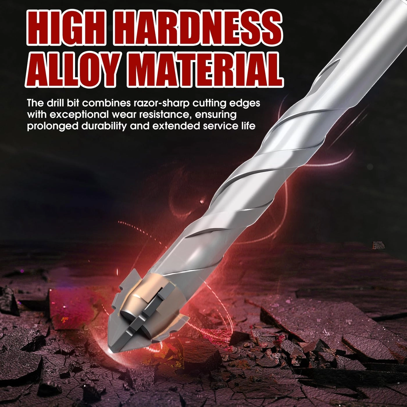 Eccentric Drill Bits - Carbide 12-Piece (5/32"-1/2")