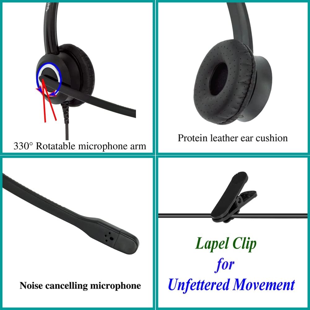 Headset HD Voice - for Avaya 1600, 9600, J100 Series Phones Monaural HIS Adapter