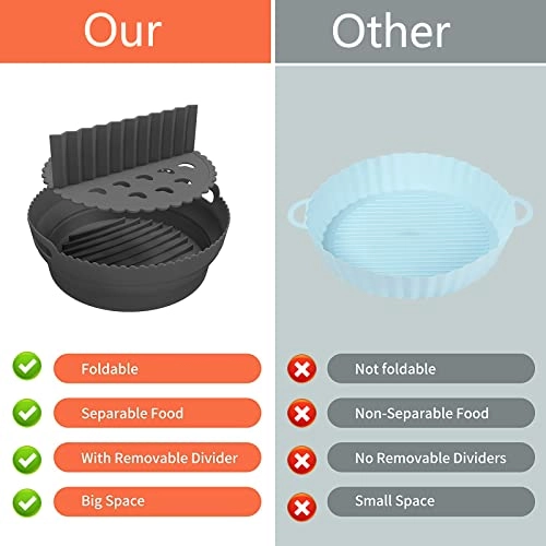 Air Fryer Liners - Silicone 1 x Air Fryer Liners 1 x Separator Pad