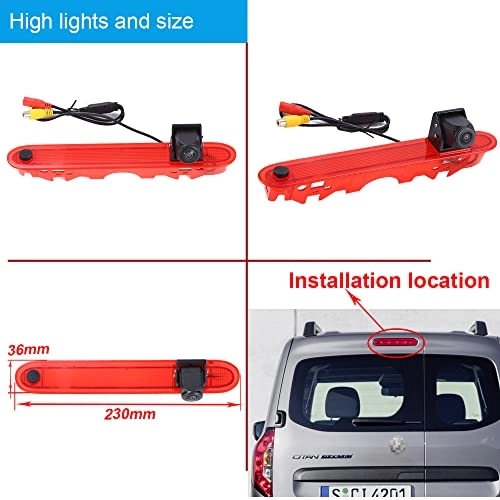 Brake Light Reversing Camera - Night Vision 1280 x 720 pixels