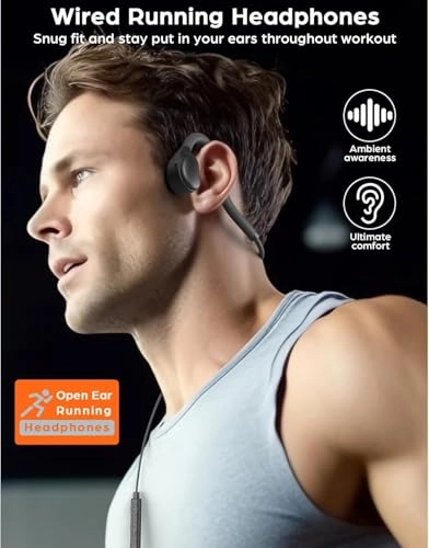 Open Ear Sport Headphones Wired Headphone