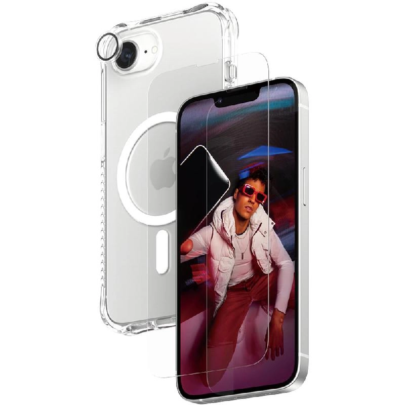 PanzerGlass Screen Protector + Clear Hard Case with MagSafe + Lens Protector for Apple iPhone 16 Pro