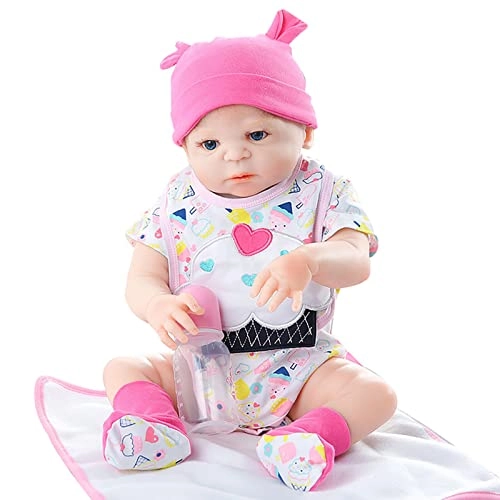Reborn Baby Doll - 22 Inch Soft Vinyl Blonde Blue Eyes