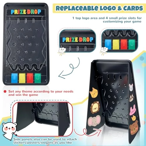 Spinning Prize Wheel - 24" + Foldable Prize Drop Board - 25"x 14" Adult