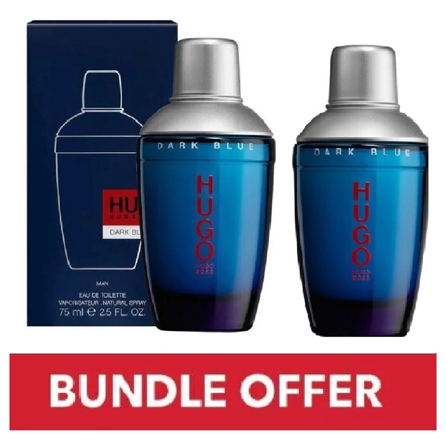 HUGO BOSS Dark Blue Eau de Toilette 75 ml Bundle