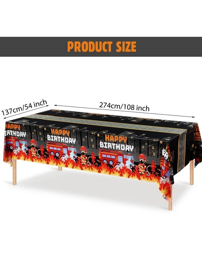 Fire Truck Tablecloth - 3 Pack Birthday