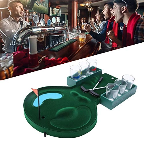 Toy Tabletop Golf Game - Mini Beer Golf Set 6 wine glasses