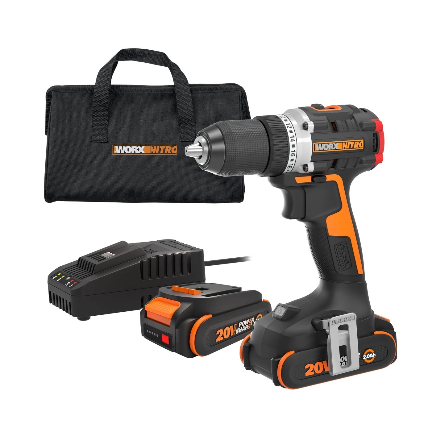 WX352L - 20V 1/2" Cordless Hammer Drill