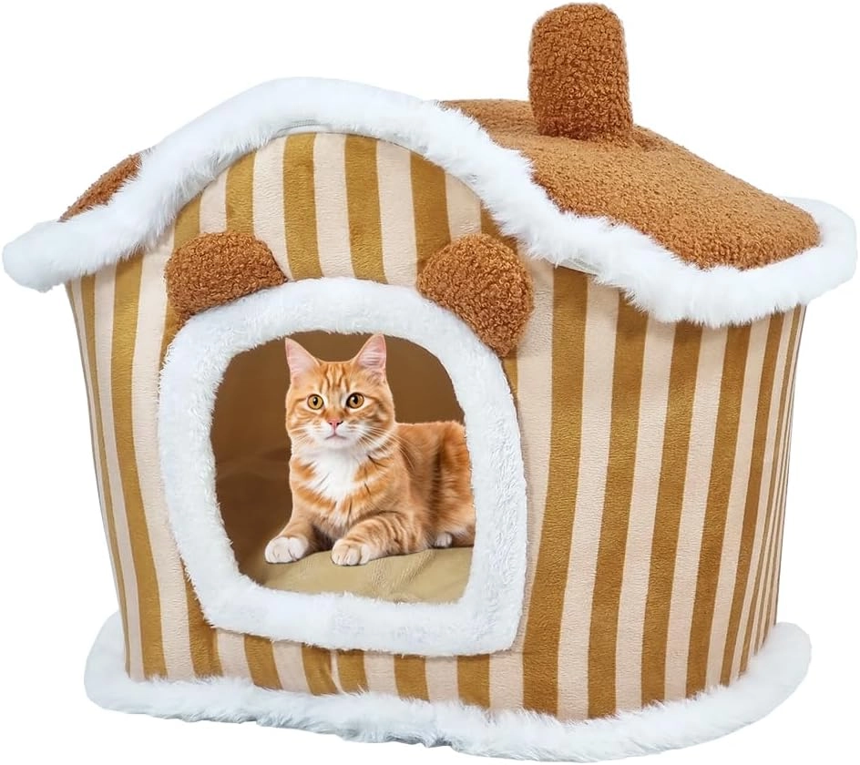 Majibao House-shape cat bed - Soft PP material