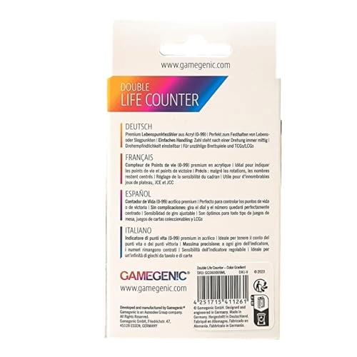 Double Life Counters - Double Dials Color Gradient Acrylic