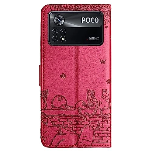 Cat Wallet Case Flip Cover for Xiaomi POCO X4 Pro 5G