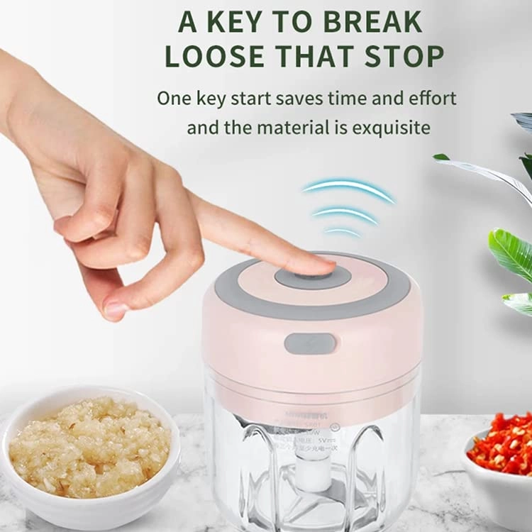Electric Food Chopper - 100ml USB rechargeable + 9in1 Vegetable Shredder Bowl