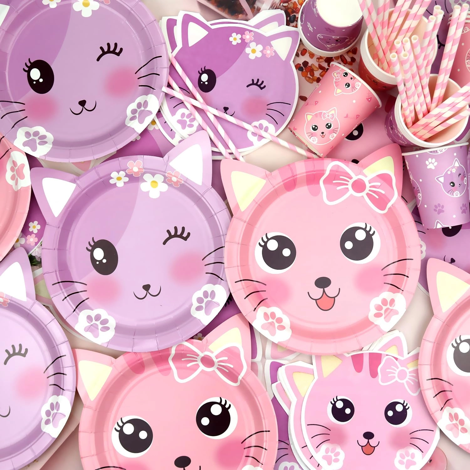 Cat Birthday Party Supplies Set - 20 piece(s) Birthday