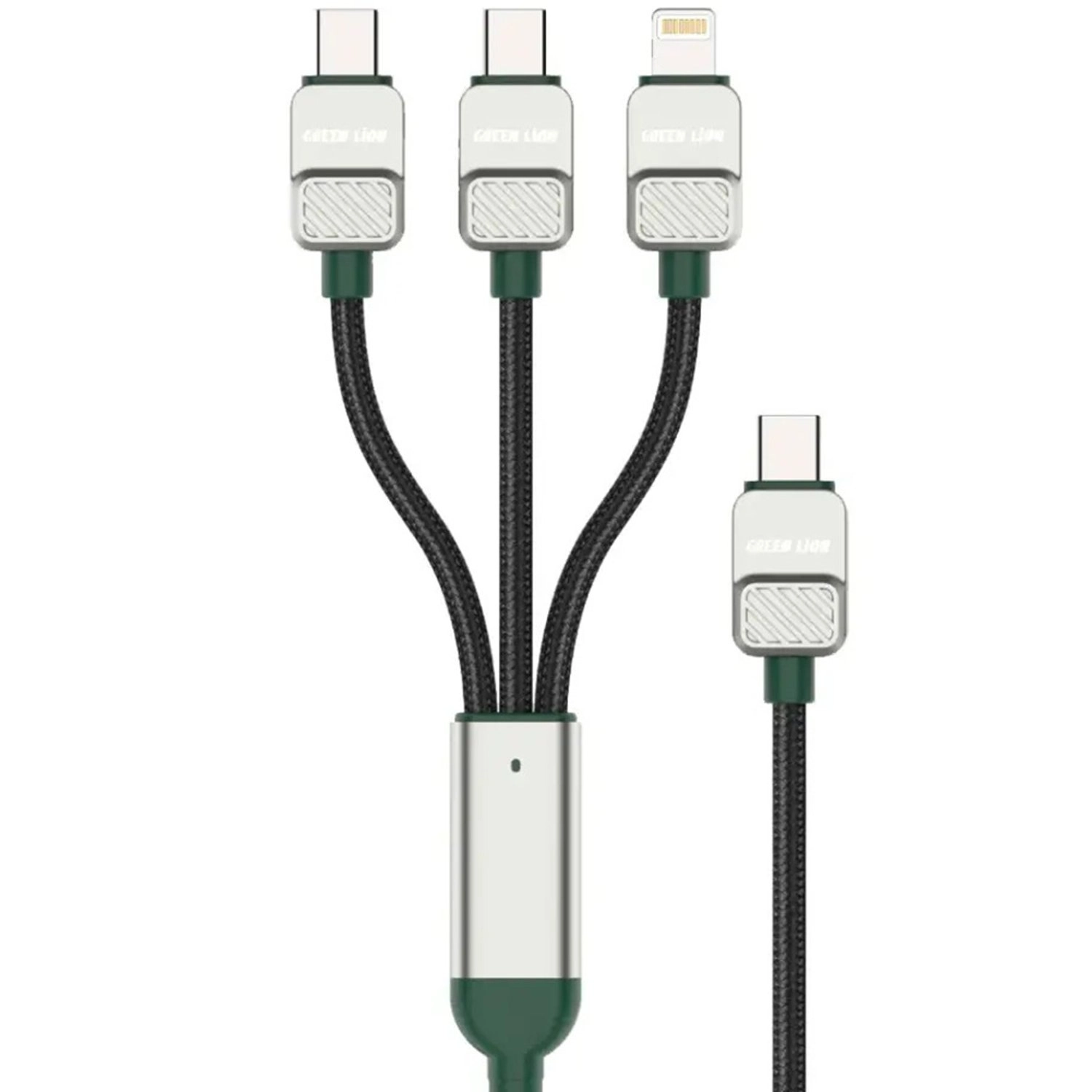 3-in-1 Cable 60W USB-A to USB-C 1.2m Braided