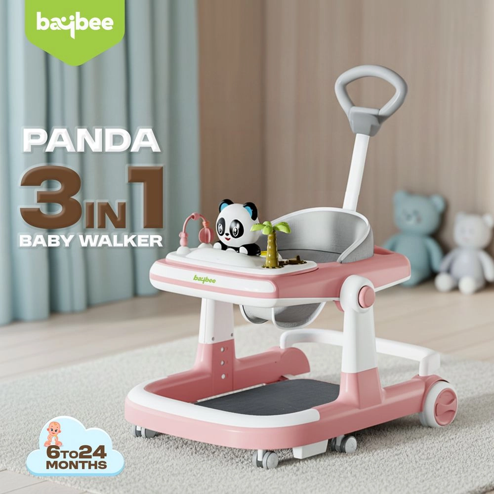 3-In-1 Baby Walker - Adjustable Height Foldable