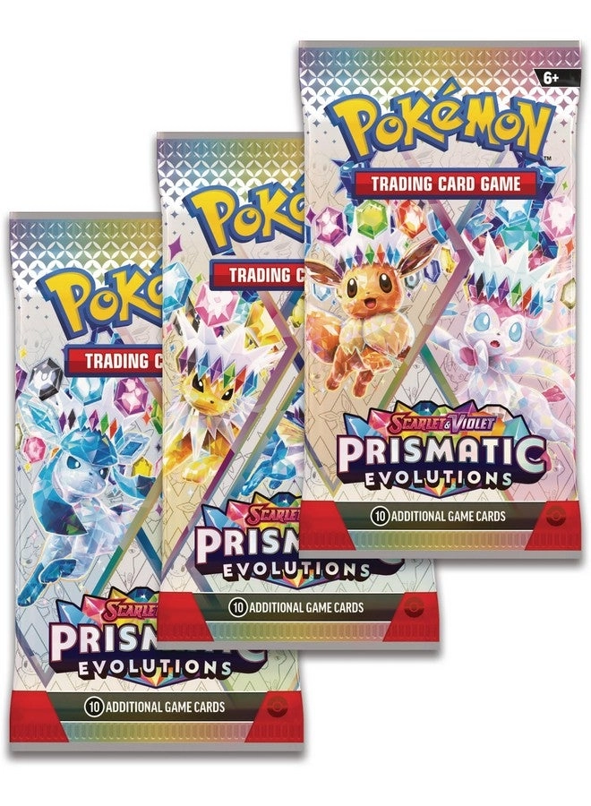 Scarlet & Violet-Prismatic Evolutions Tech Sticker Collection - Glaceon - 1 Foil Promo Card 3 Booster Packs