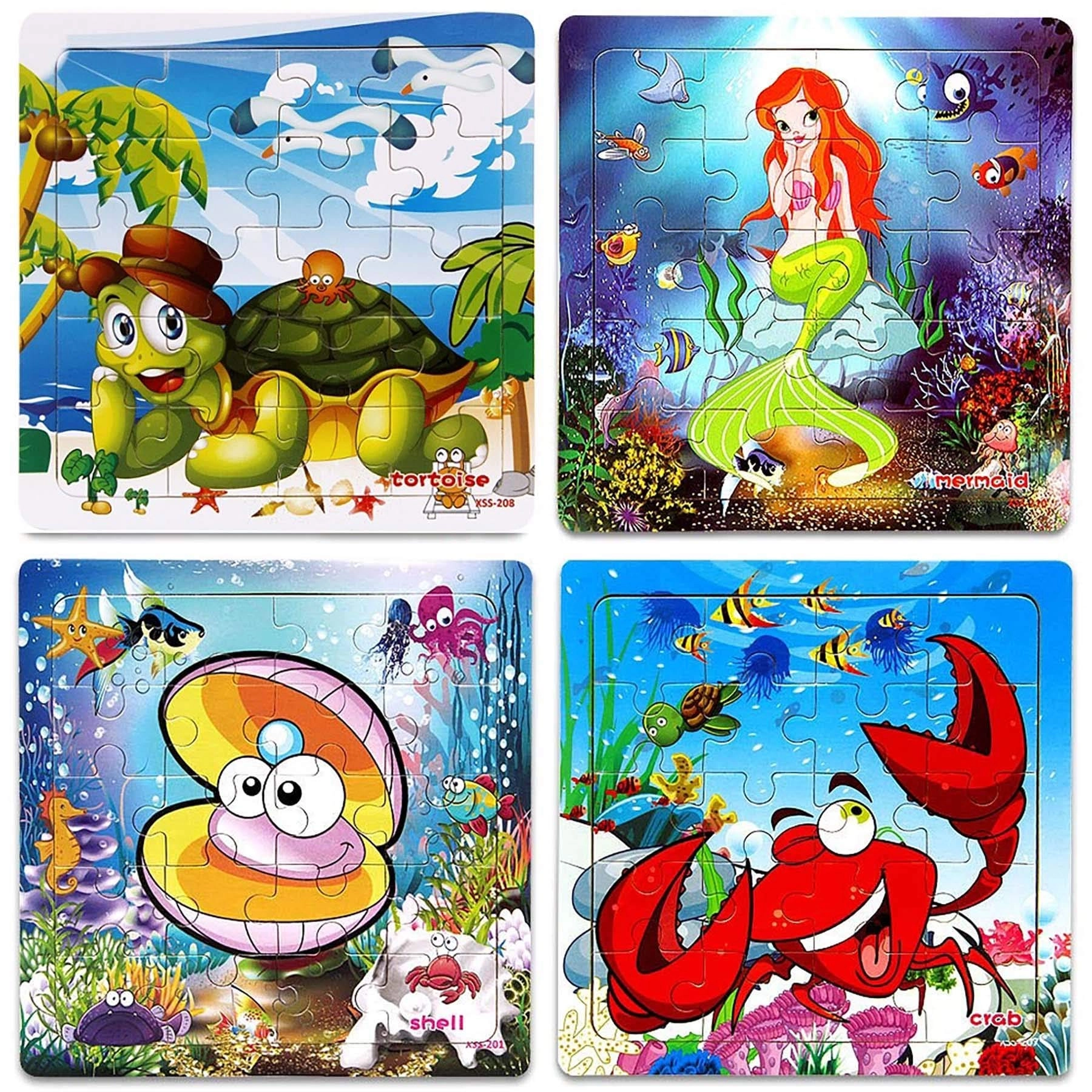 MZA STORES Wooden Jigsaw Puzzles - 25 Year Old 4 pieces