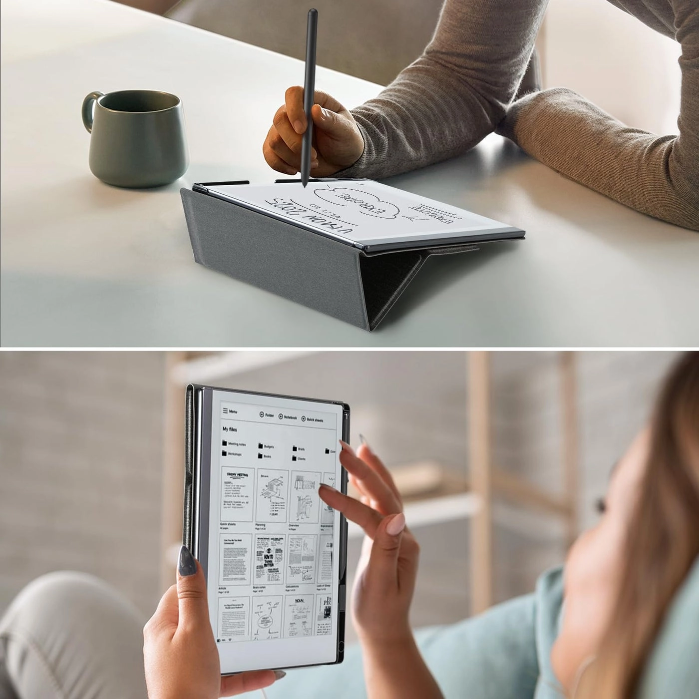 Multi-Angle Foldable Stand Case with Pen Holder for Remarkable 2 (2020)