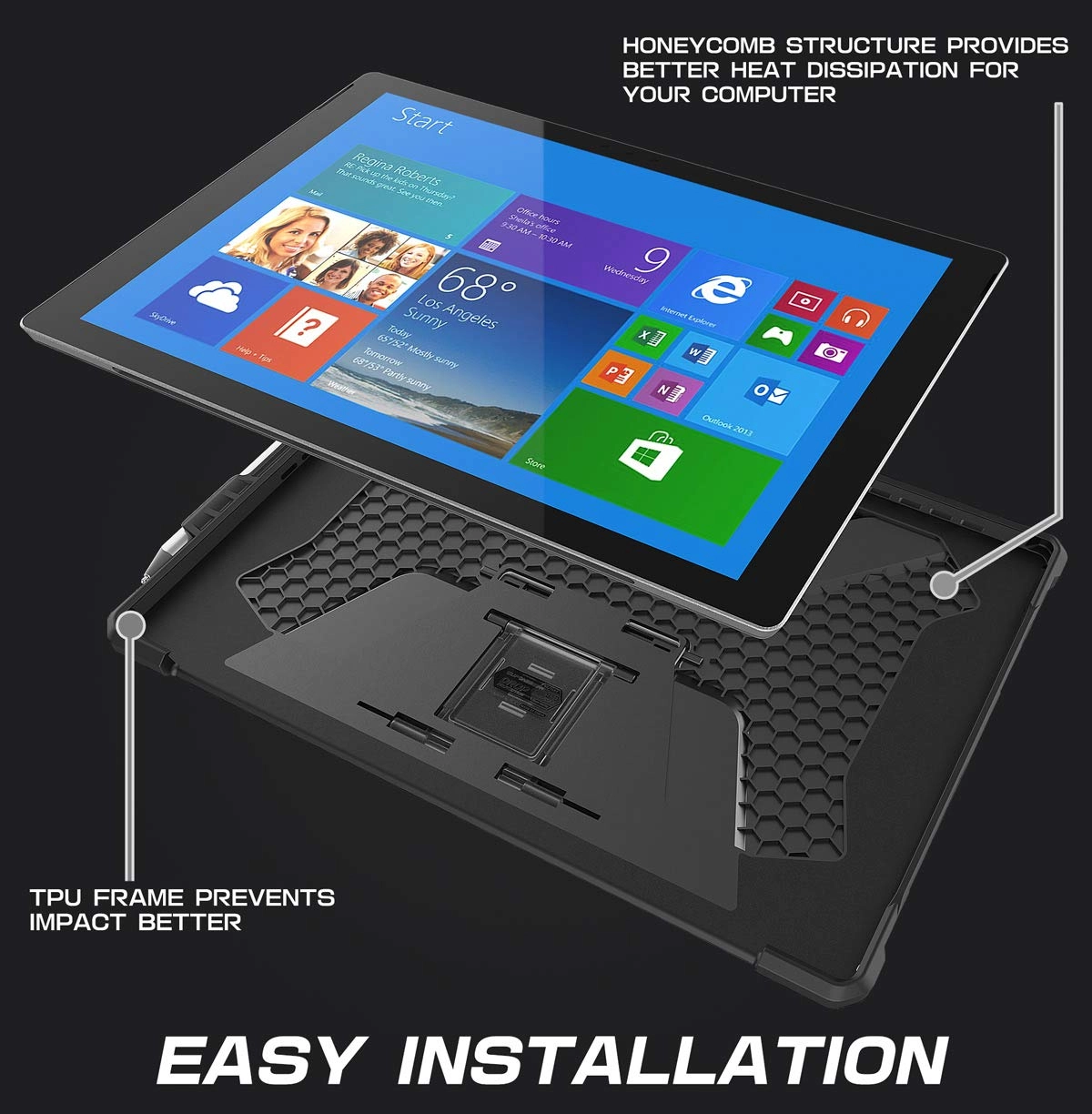 Kickstand Case for Surface Pro 7/6/5/4/LTE