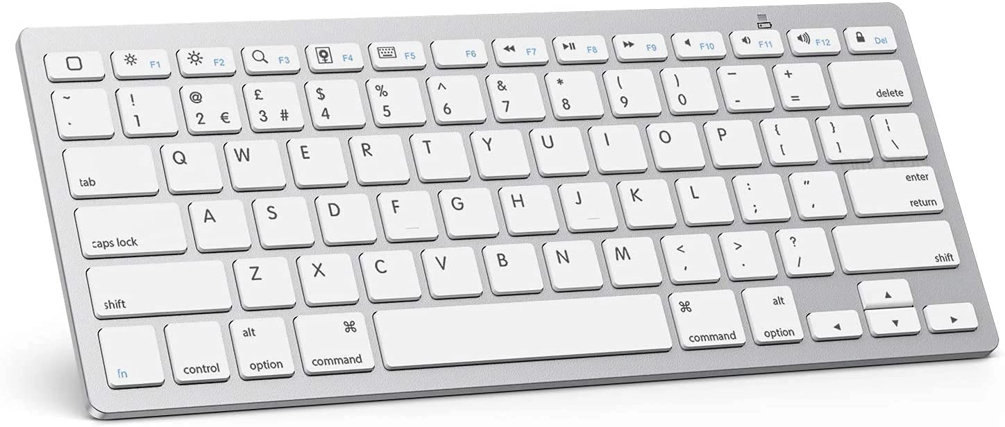 RICLBE KB-APWhite - QWERTY Wireless