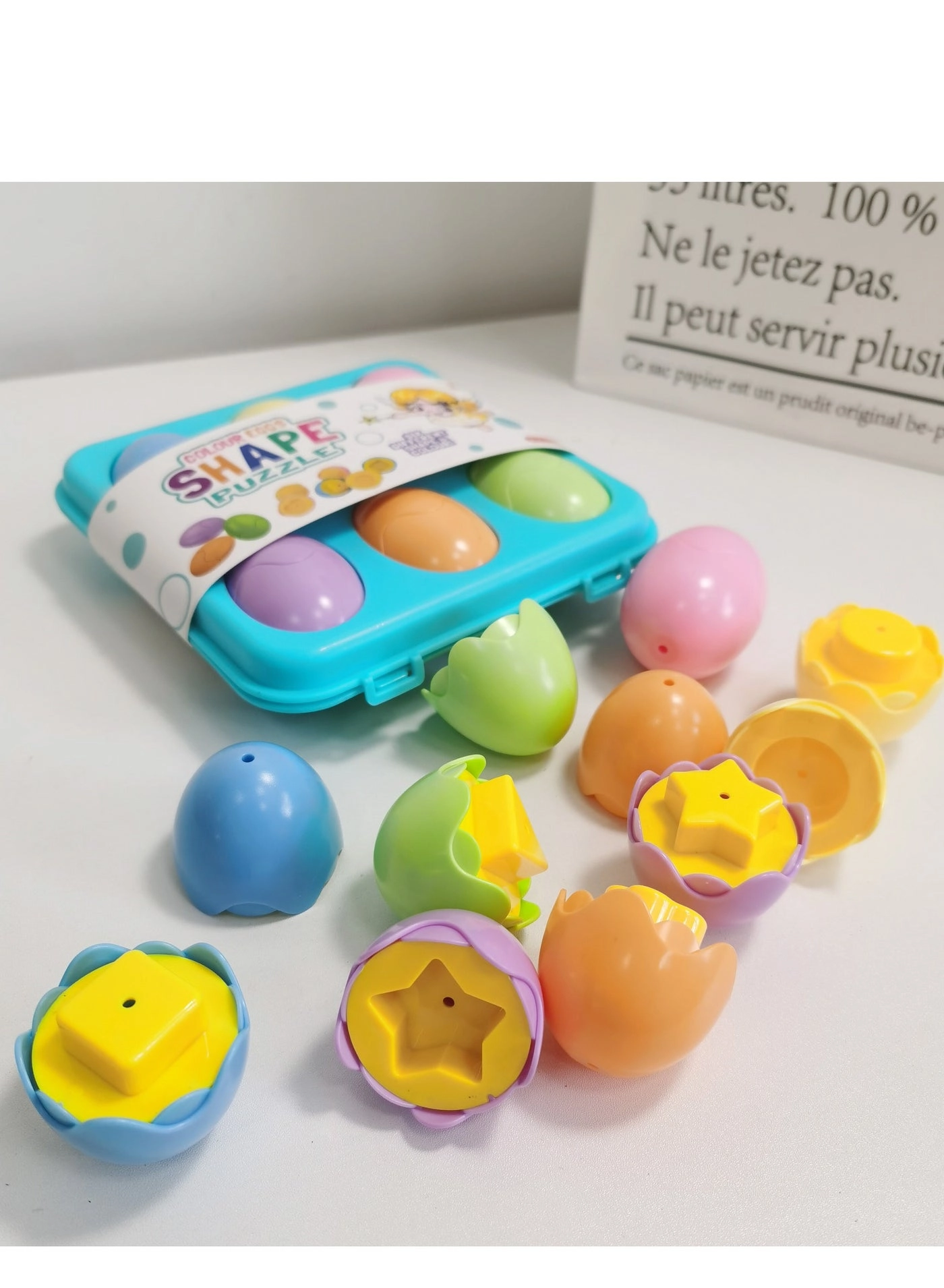 Color Shape Matching Eggs Set - 6 pieces