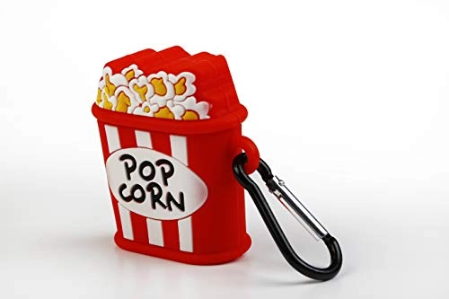 Case for AirPods 1 & 2 - Popcorn Bucket Design Carabiner