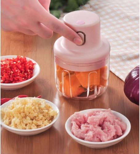 Intelligent Electric Mini Food Chopper - 250 ml USB Rechargeable