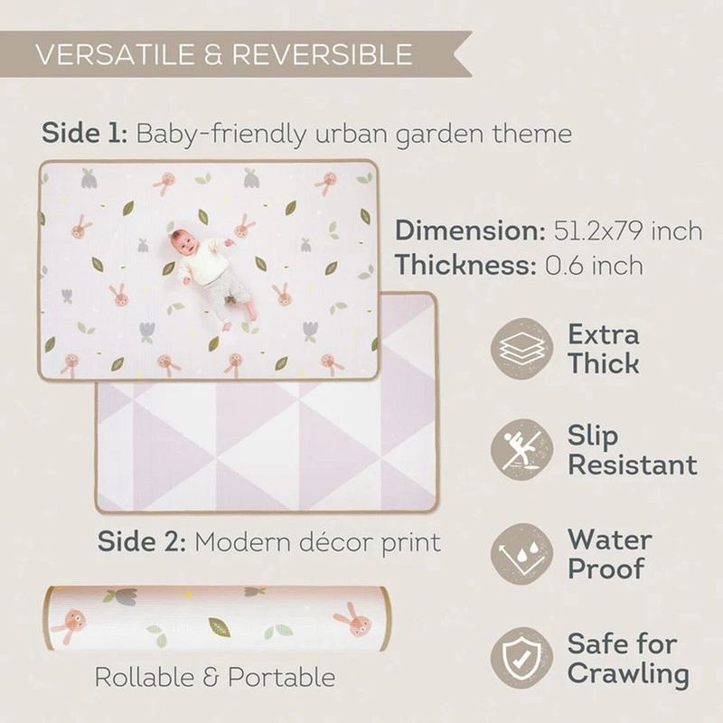 Reversible Roll & Play Foam Mat - 0 month & above