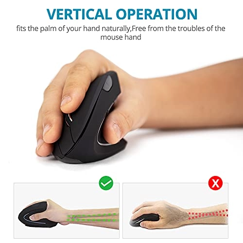 Vertical Ergonomic Optical Mouse - USB