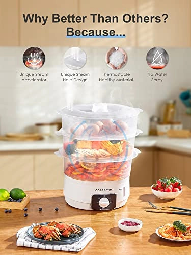 Electric Food Steamer - 13.7 Quarts