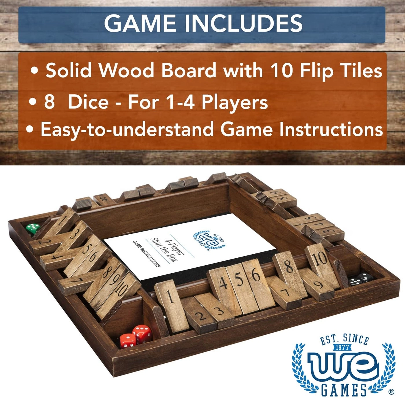 Shut The Box - Walnut Stain