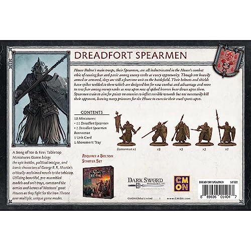 A Song of Ice and Fire Tabletop Miniatures Game Dreadfort Spearmen Unit Box - Loyalty Forged in The Frigid North