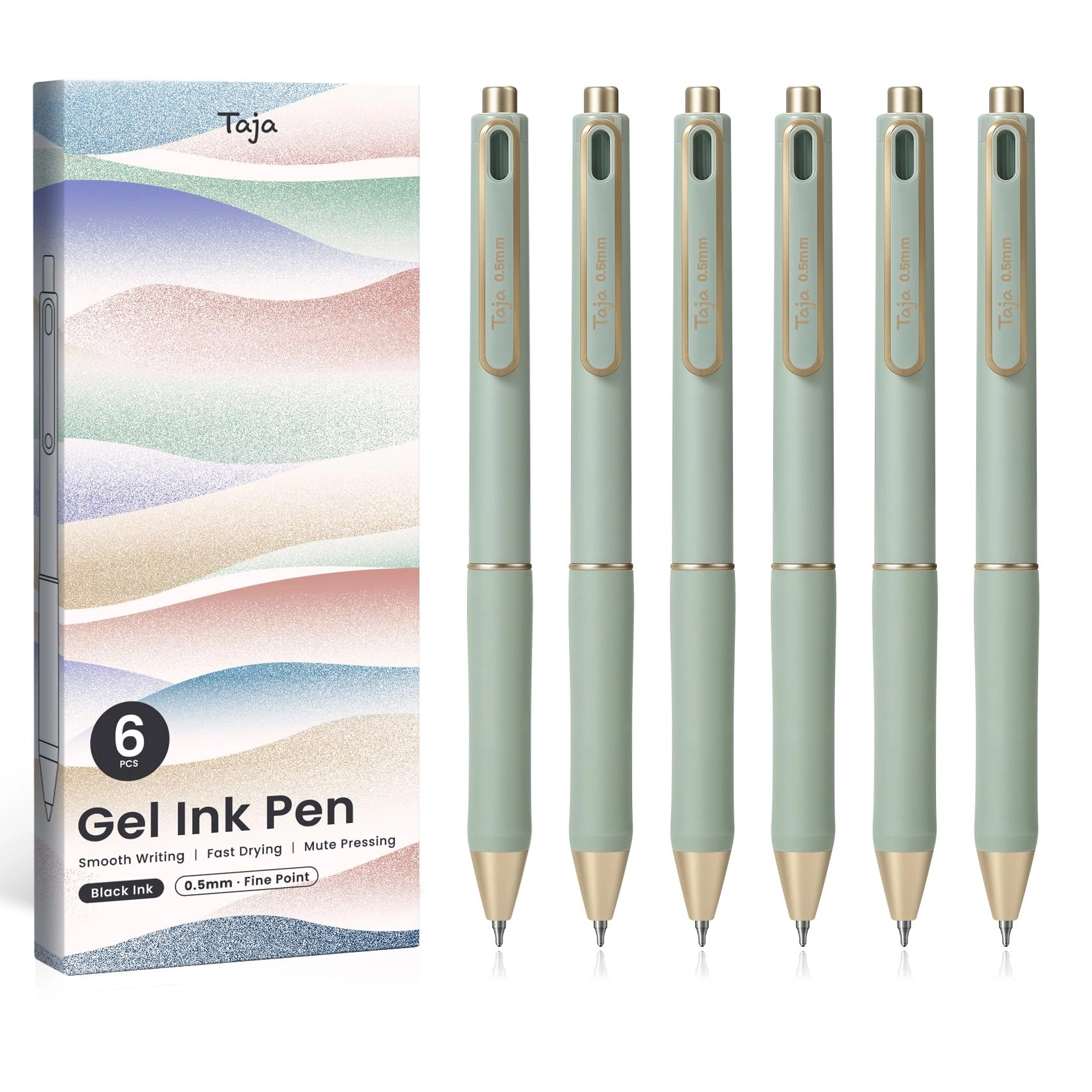 Gel Pens - 6 Pcs 0.5mm