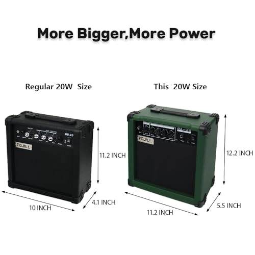 Electric Bass Guitar Amplifier - 20W Portable Orange