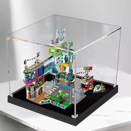 Acrylic Clear Display Case for LEGO Modern Metropolis Model 60380 - 2mm thickness